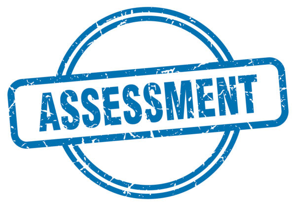 Assessment Stamp. Assessment Round Vintage Grunge Sign. Assessme